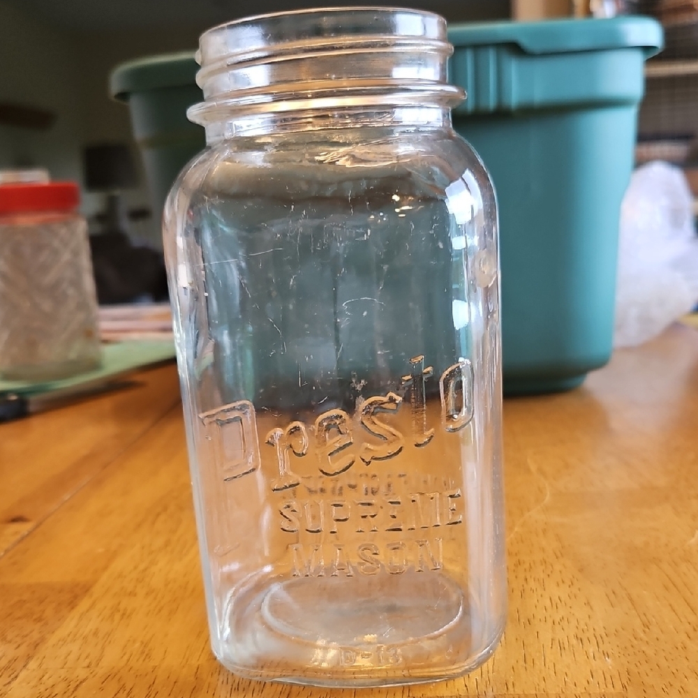 Clear Glass Presto Supreme Mason Jar